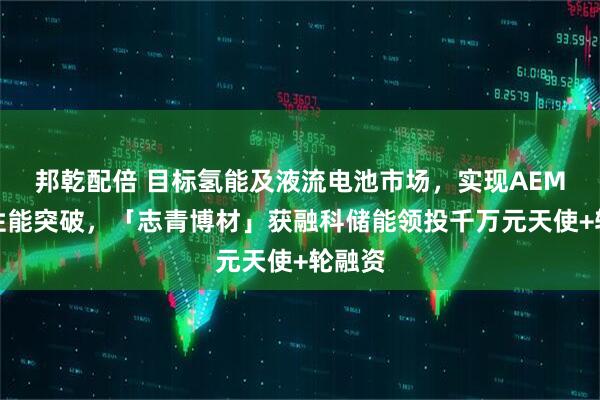 邦乾配倍 目标氢能及液流电池市场，实现AEM材料性能突破，「志青博材」获融科储能领投千万元天使+轮融资